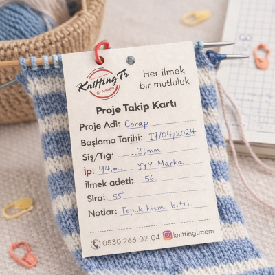 KnittingTr Proje Takip Kartı (10’lu Paket)