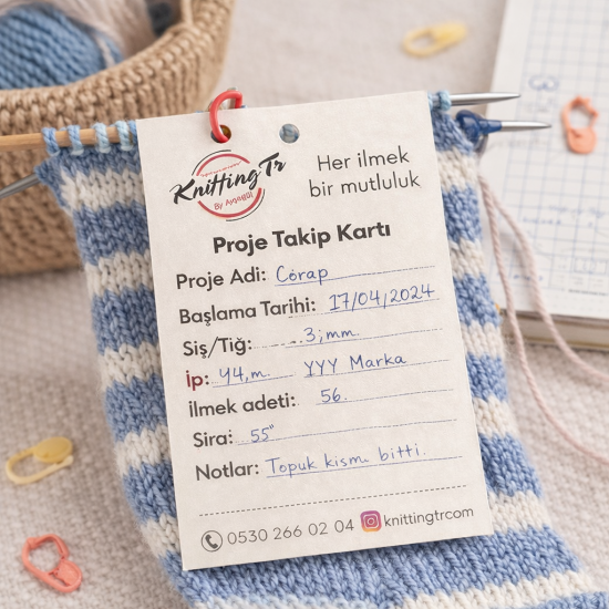 KnittingTr Proje Takip Kartı (10’lu Paket)
