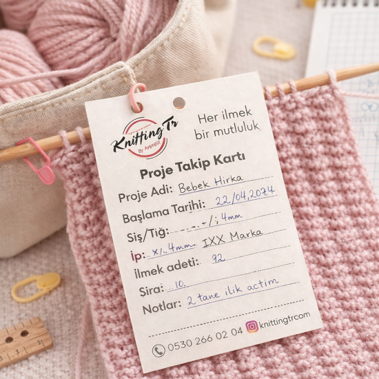KnittingTr Proje Takip Kartı (10’lu Paket)