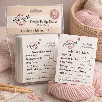 KnittingTr Proje Takip Kartı (10’lu Paket)