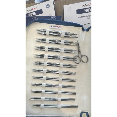 KnitPro Nova Regal Değiştirilebilir Misinalı Şiş Seti – 13 cm