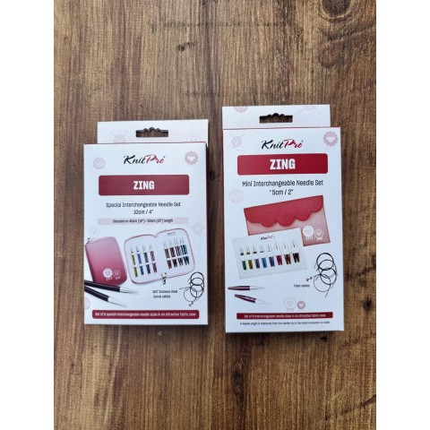 KnitPro Zing Değiştirilebilir Misinalı Şiş Seti Paketi – 10 cm + 5 cm
