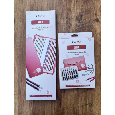 Knitpro Zing 35 Standart -Zing 13 cm Normal Uçlu Şiş set -Dev İndirim Knitpro Şİş Set