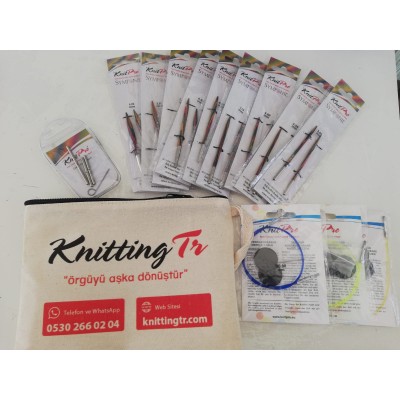 Knitpro Symfonie Special Ucu Değiştirilebilir Kısa Misinalı Örgü Şiş Seti- Kısa Uç Knitpro Symfonie Special Ucu Değiştirilebilir Kısa Misinalı Örgü Şiş Seti- Kısa Uç