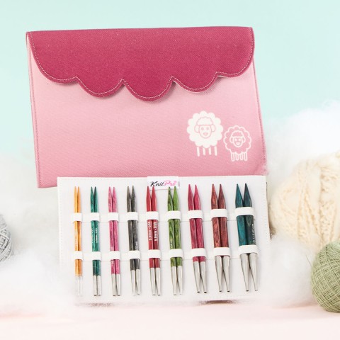 KnitPro Dreamz Deluxe Değiştirilebilir Misinalı Şiş Seti – 13 cm