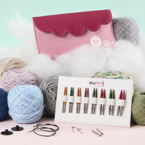 KnitPro Dreamz Mini Değiştirilebilir Misinalı Şiş Seti – 5 cm
