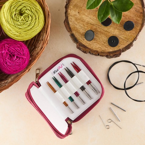 KnitPro Dreamz Starter Değiştirilebilir Misinalı Şiş Seti – 13 cm