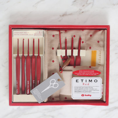 Tulip Etimo Red Kırmızı Yün Tığ Seti  Tulip Etimo Red Kırmızı Yün Tığ Seti