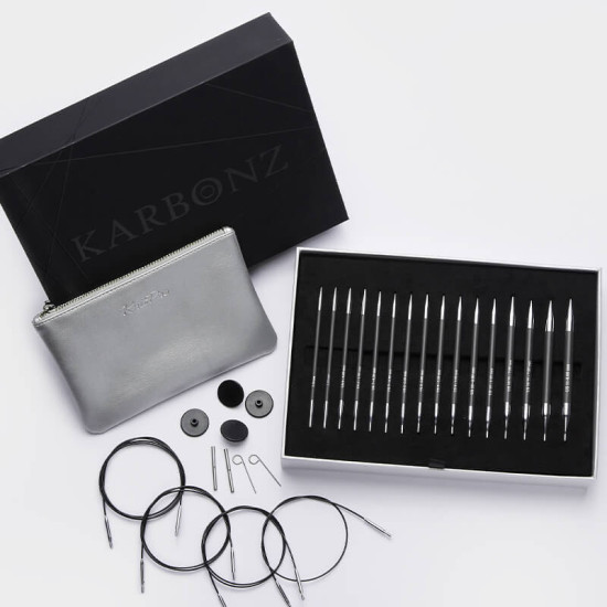KnitPro Karbonz Gift Set Değiştirilebilir Misinalı Şiş Seti