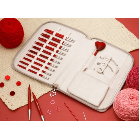 KnitPro Amore Değiştirilebilir Misinalı Şiş Seti – 13 cm