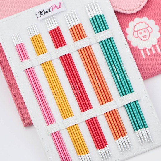 KnitPro Zing Deluxe Çorap Şiş Seti – 15 cm