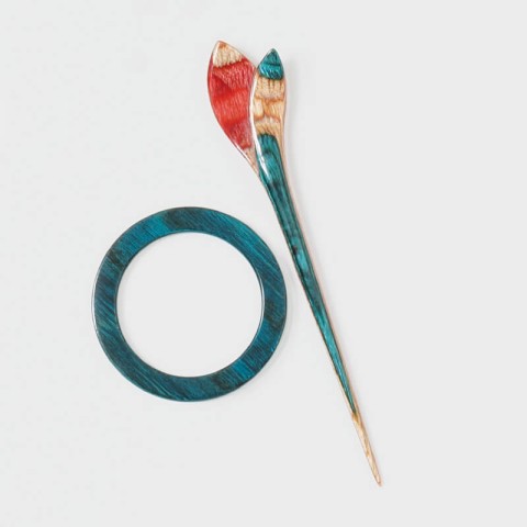 KnitPro Flora Ahşap Şal İğnesi – Lily
