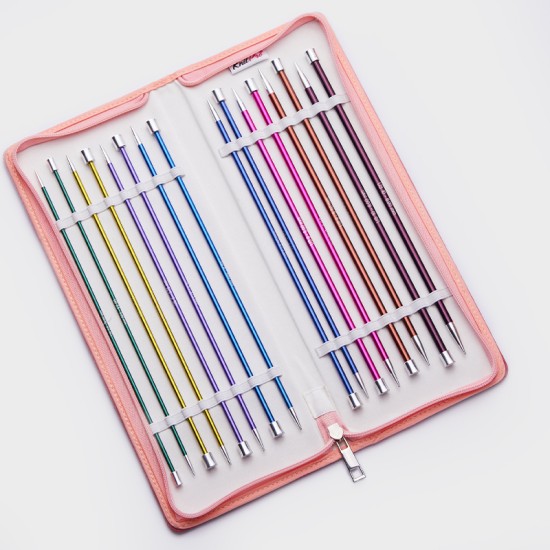 KnitPro Zing Deluxe Düz Şiş Seti – 30 cm
