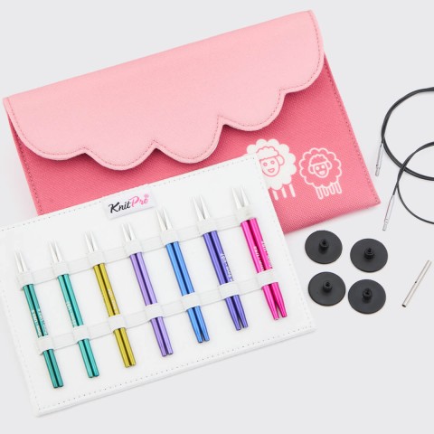 KnitPro Zing Midi Değiştirilebilir Şiş Seti – 10 cm
