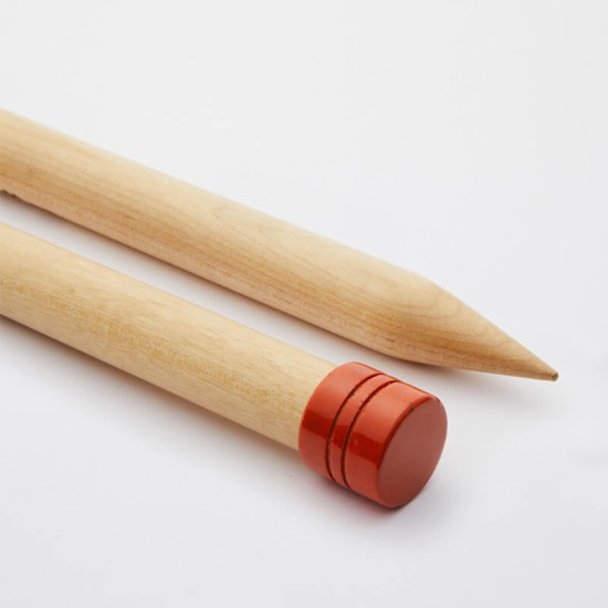 KnitPro Jumbo Beech Düz Örgü Şişi – 25 cm