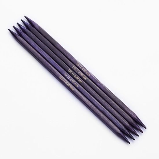 KnitPro Jadore Cubics Çift Uçlu Çorap Şişi – 15 cm