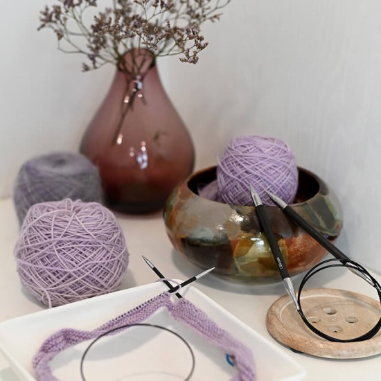 KnitPro Karbonz Sabit Misinalı Örgü Şişi – 40 cm