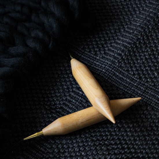 KnitPro Jumbo Beech Sabit Misinalı Şiş – 100 cm