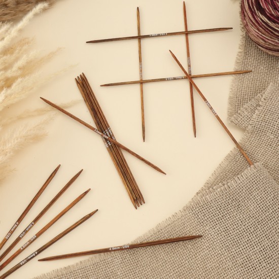 KnitPro Ginger Cubics Çift Uçlu Çorap Şişi – 15 cm