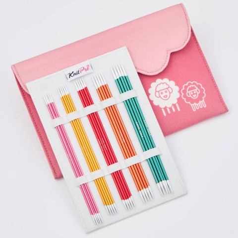 KnitPro Zing Deluxe Çorap Şiş Seti – 15 cm