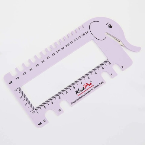 KnitPro Lilac Şiş ve Tığ Ölçer – İp Kesicili