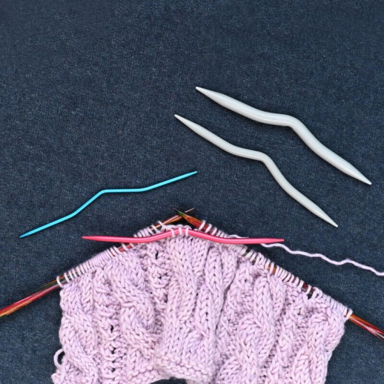 KnitPro Kalın Alüminyum Saç Örgüsü Şişi – 2 Adet