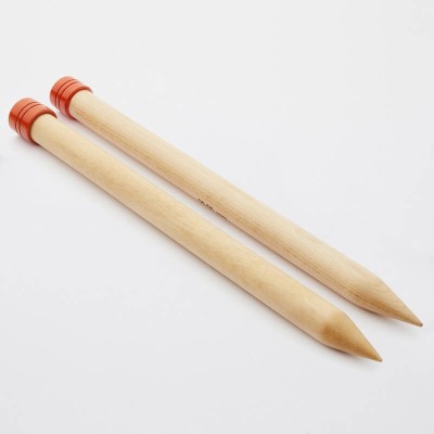 KnitPro Jumbo Beech Düz Örgü Şişi – 40 cm