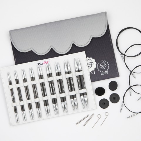 KnitPro Karbonz Deluxe Değiştirilebilir Şiş Seti – 13 cm