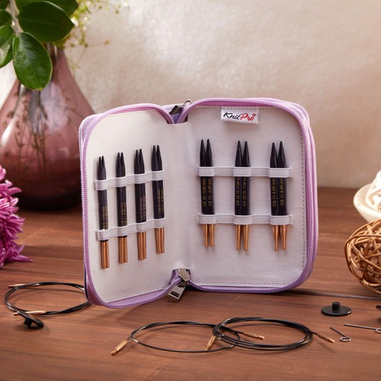 KnitPro Jadore Deluxe Değiştirilebilir Misinalı Şiş Seti – 10 cm