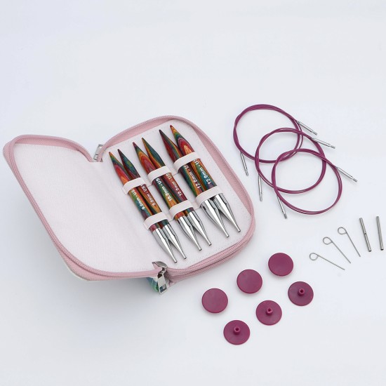 KnitPro Symfonie 2 Chunky Değiştirilebilir Misinalı Şiş Seti – 13 cm