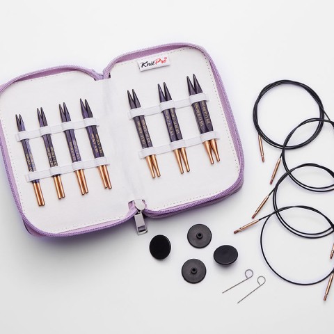 KnitPro Jadore Deluxe Değiştirilebilir Misinalı Şiş Seti – 10 cm