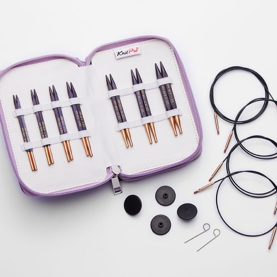 KnitPro Jadore Deluxe Değiştirilebilir Misinalı Şiş Seti – 10 cm