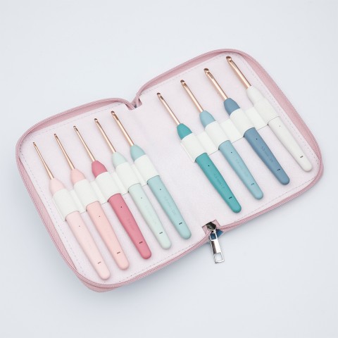 KnitPro Vybe Deluxe Yumuşak Saplı Tığ Seti – 9 Numara