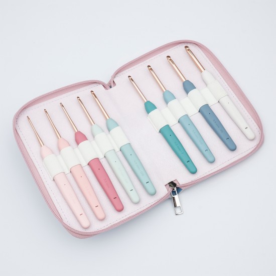 KnitPro Vybe Deluxe Yumuşak Saplı Tığ Seti – 9 Numara