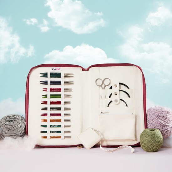 KnitPro Dreamz Regal Değiştirilebilir Misinalı Şiş Seti – 10 cm