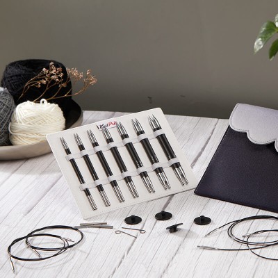 Knitpro KARBONZ Midi Set - Normal IC (13CM) - 41631 Knitpro KARBONZ Midi Set - Normal IC (13CM) - 41631