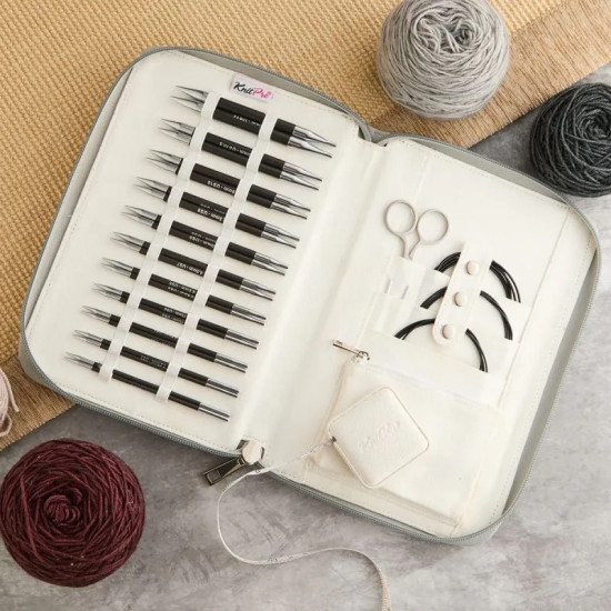 KnitPro Karbonz Normal Değiştirilebilir Misinalı ‘Regal Şiş Seti’ 13cm
