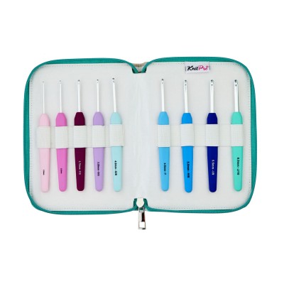 Knitpro Waves Tek Uçlu Tığ Seti -Deluxe (9'lu Tığ Paketi) Knitpro Waves Tek Uçlu Tığ Seti -Deluxe (9'lu Tığ Paketi)