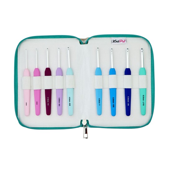 Knitpro Waves Tek Uçlu Tığ Seti -Deluxe  (9'lu Tığ Paketi)