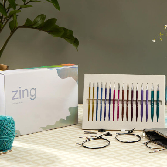 KnitPro Zing Değiştirilebilir misinalı örgü şiş seti - Melodies of life - gift set