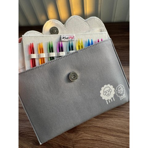 KnitPro Trendz Deluxe Değiştirilebilir Misinalı Yuvarlak Örgü Şiş Seti