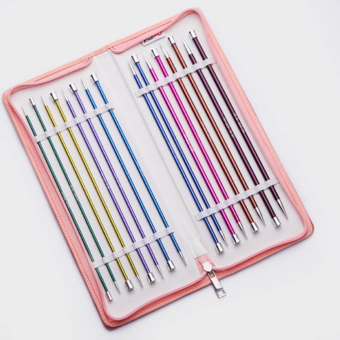 KnitPro Zing Deluxe Düz Örgü Şişi Seti – 40 cm