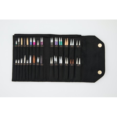Knitpro değiştirilebilir misinalı şiş ucu kılıfı siyah renk - 12861