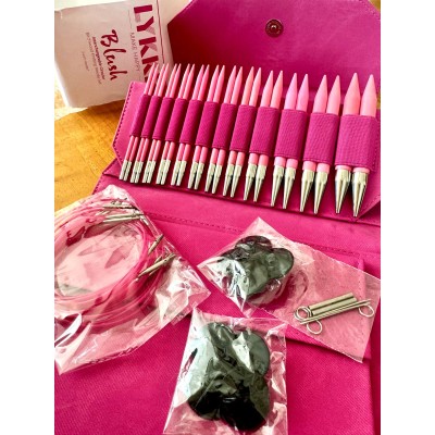 Lykke Blush Pembe 13 cm Değiştirilebilir Misinalı Örgü Şiş Seti - Huş ağacı Lykke Blush Pembe 13 cm Değiştirilebilir Misinalı Örgü Şiş Seti - Huş ağacı