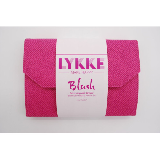 Lykke Blush Pembe 13 cm Değiştirilebilir Misinalı Örgü Şiş Seti - Huş ağacı