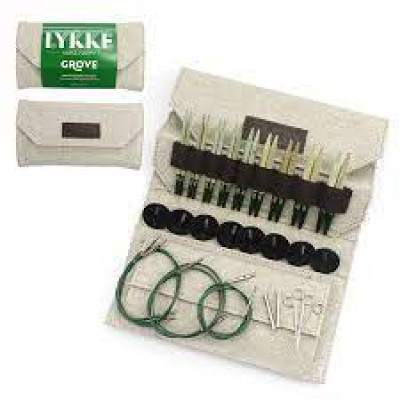 Lykke Grove Bej Kısa  9 cm Değiştirilebilir Misinalı Örgü Kısa Şiş Seti - Bambu