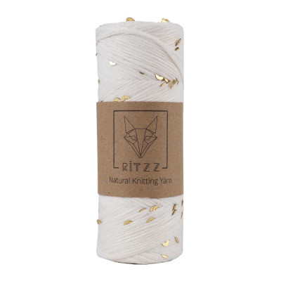 knittingtr Pullu İp – Beyaz Gold Pullu