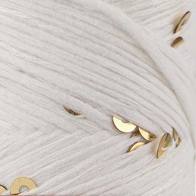 knittingtr Pullu İp – Beyaz Gold Pullu