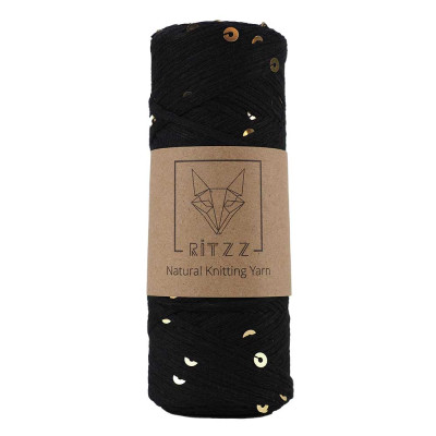 knittingtr Pullu İp – Siyah Gold Pullu