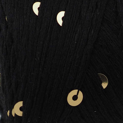 knittingtr Pullu İp – Siyah Gold Pullu